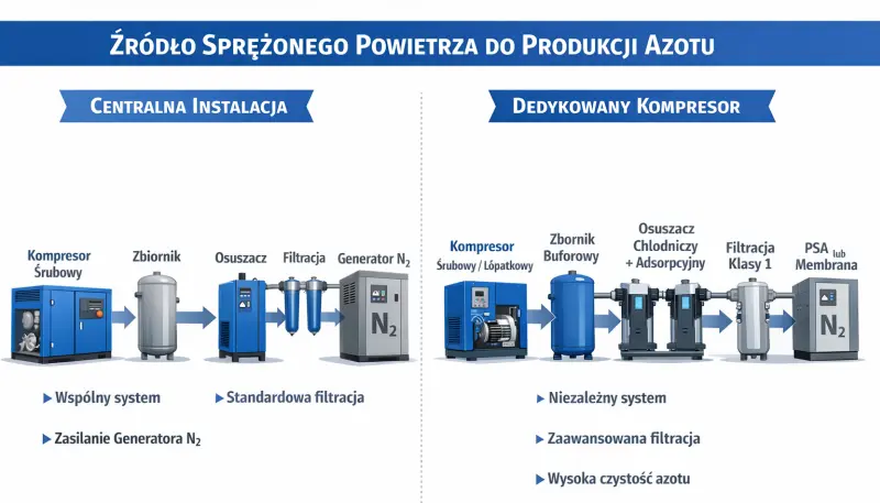 Dedykowany czy centralny kompresor