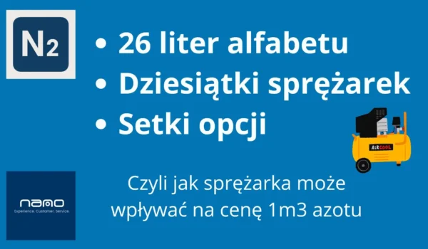 Sprężarka i cena azotu